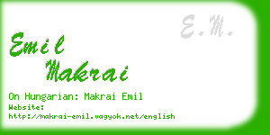 emil makrai business card